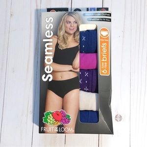Fruit of the Loom Women’s Low Rise Tag Free Briefs Seamless 6pk - Sz 8 (XL)